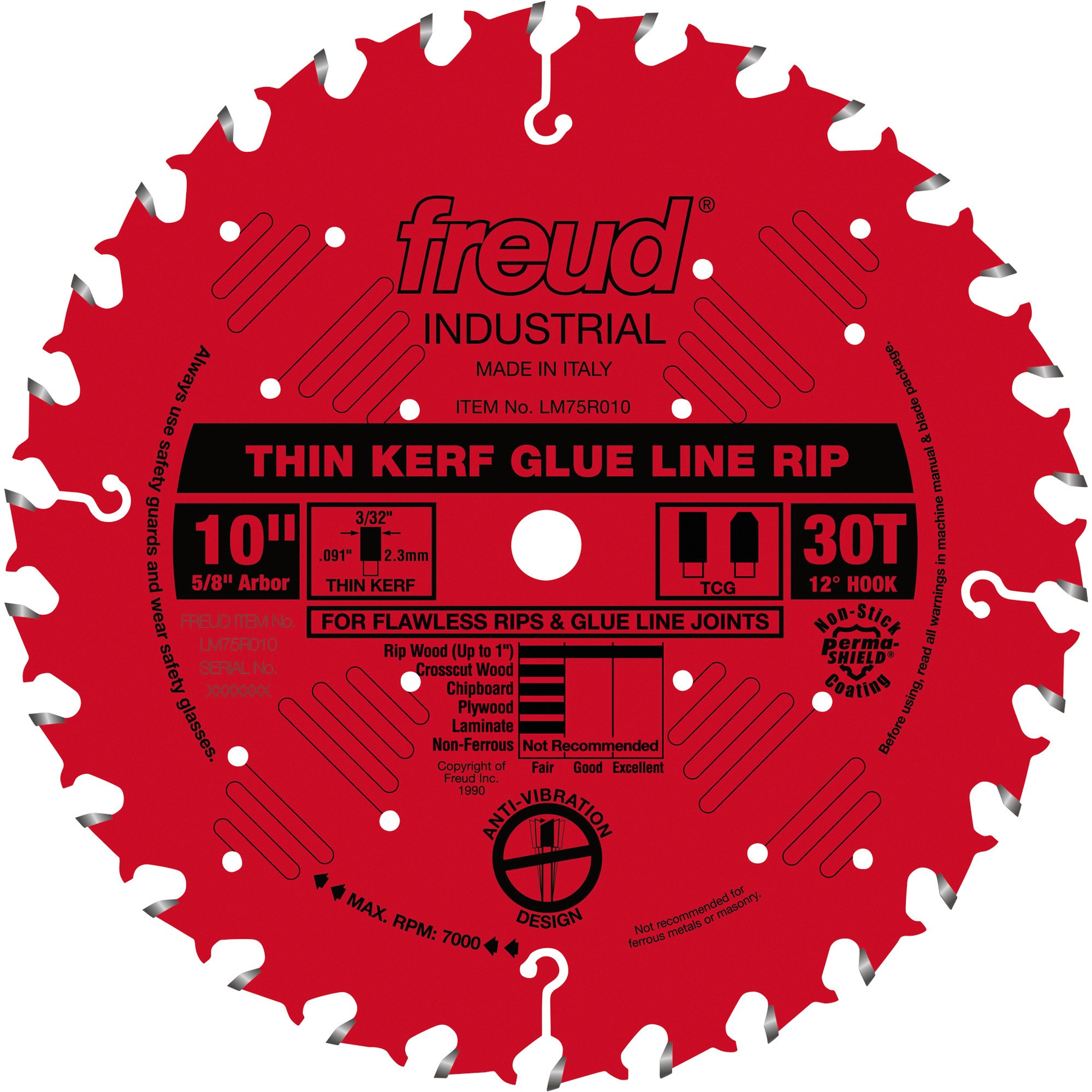 Diablo Thin Kerf Glue Line Ripping Circular Saw Blade, 10in., 30 Tooth